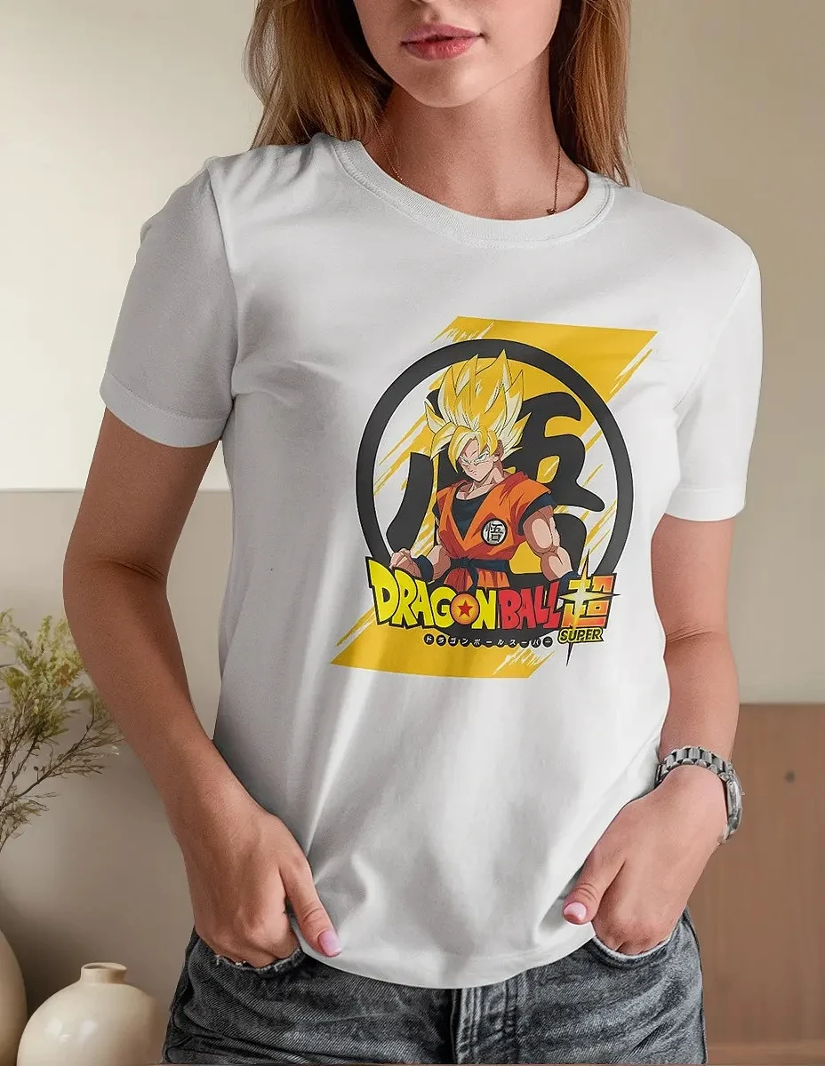 Dragon Ball Anime Saiyan Wukong Cartoon Print Baumwolle Herren T-Shirt Sommer Kurzarm Casual O-Ausschnitt T-Shirts Übergroße Unisex Tops