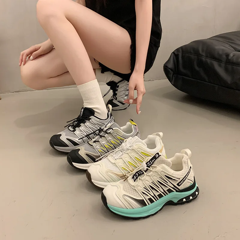 

Platform Dad Shoes Women2025New Year's Mesh Hiking Shoes Outdoor Casual Retro Running Shoes Sports Shoes Women's Trend