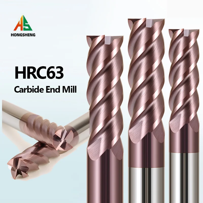 HRC62 HRC66 End Mill Cutter 468 12 20 ToolS CNC High Hardness Solid Carbide Trochoidal Machining Feed Alloy SUS Stainless Steel