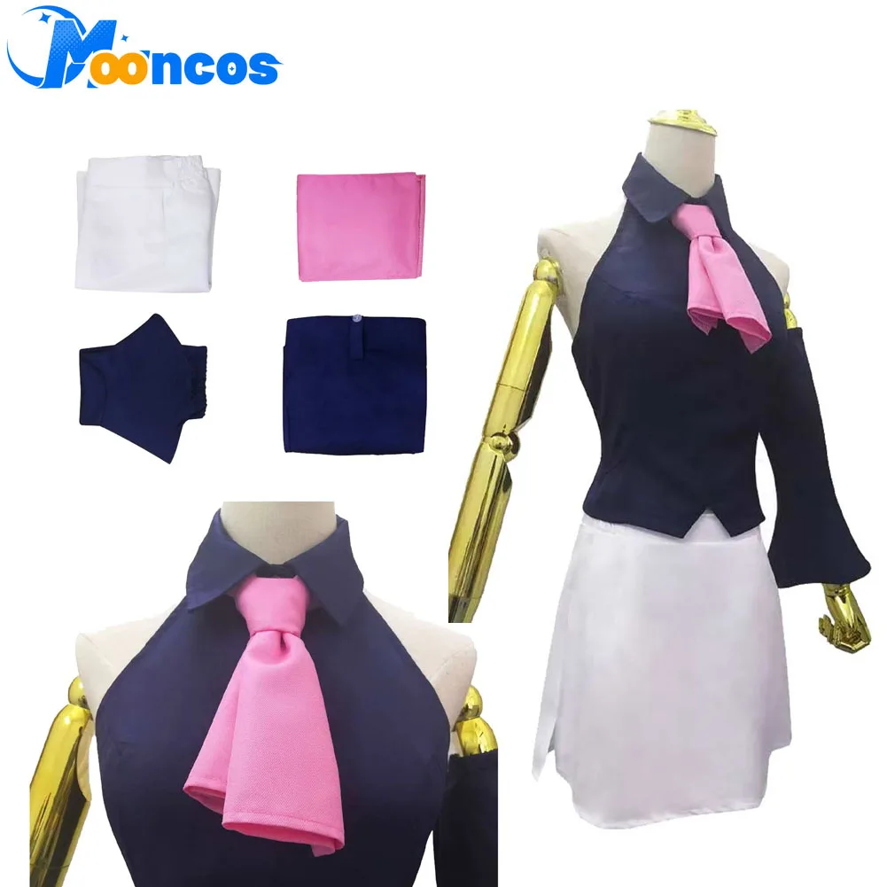 

Fantasia Elizabeth Liones Cosplay Costume Women Top Skirt Bow Tie Sleeves Set Anime Disguise Clothes for Halloween Carnival Suit