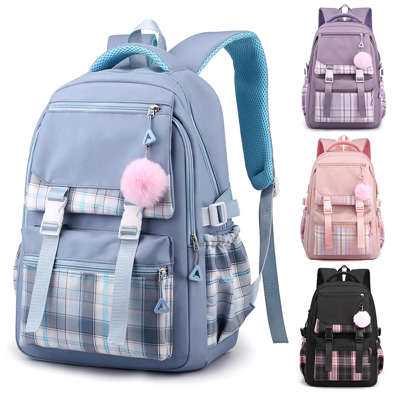 Hot Sale Casual Canvas Women Backpack for Girl Boys Teenager Student Back To School Backpacks Multi-functional Travel Rucksack