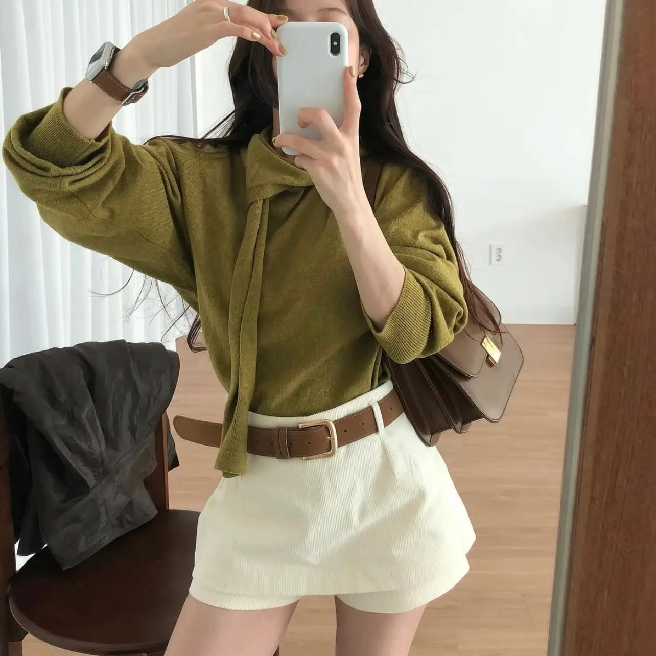 여성용 시크 니트 스웨터 롱 슬리브 스카프 겸용 다용도 가을 겨울 신상 슬레 여성 패셔너블 탑