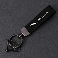 Suede Leather Metal Keychain Car Styling Key Ring for Jaguar XFL XEL E-PACE F-PACE F-TYPE XJ XF I-PACE XE XK C-X75 X-X16 X-TYPE
