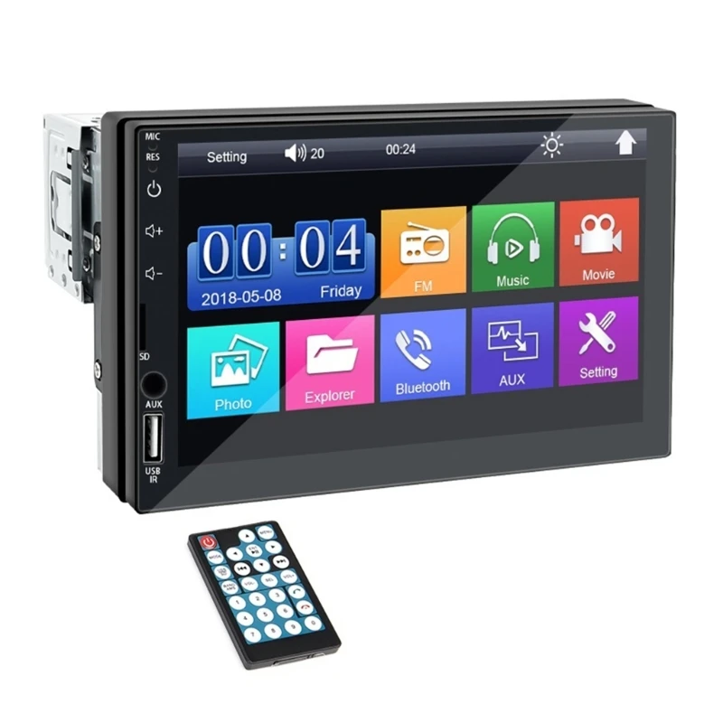 

Car Monitor Display Rear View Camera 7In Screen Player Radio MP5 Multimedia Player Bluetoothcompatible AudiosAccessories