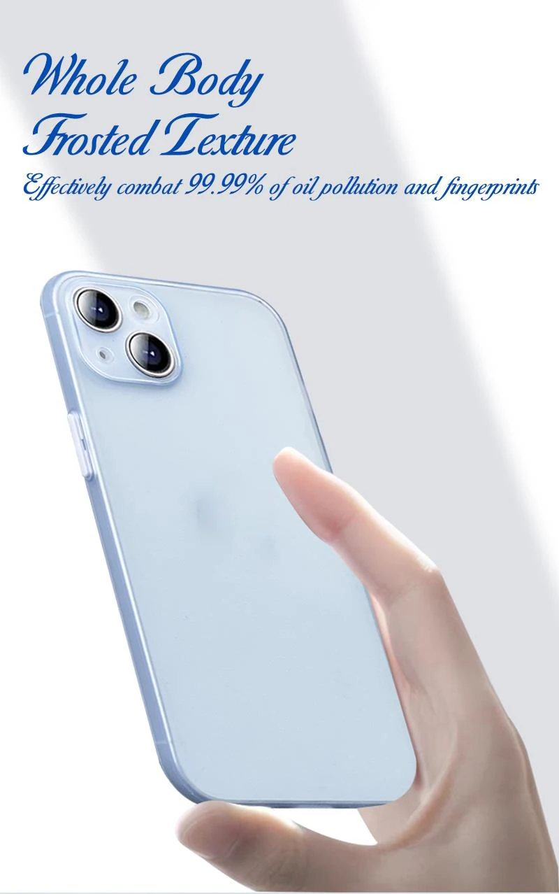 Funda de silicona suave de lujo para iPhone 16, 15, 14, 13, 12 Pro Max Plus, Mini carcasa mate transparente, Color caramelo, cubierta ultrafina de 0,3mm