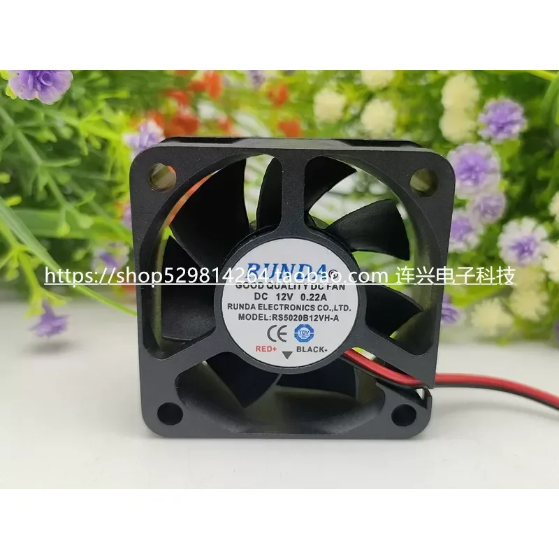 for RUNDA RS5020B12VH-A DC 12V 0.22A 50mm 5020 Inverter Cooling Fan Small Axial Blower for Electronics Heat Dissipation