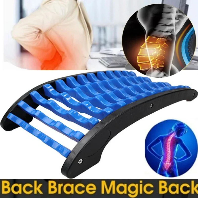 Back Massager Tools Stretcher Equipment Massage Magic Fitness Waist Support Relaxation Spine Muscles Relaxation Bone Care Tools