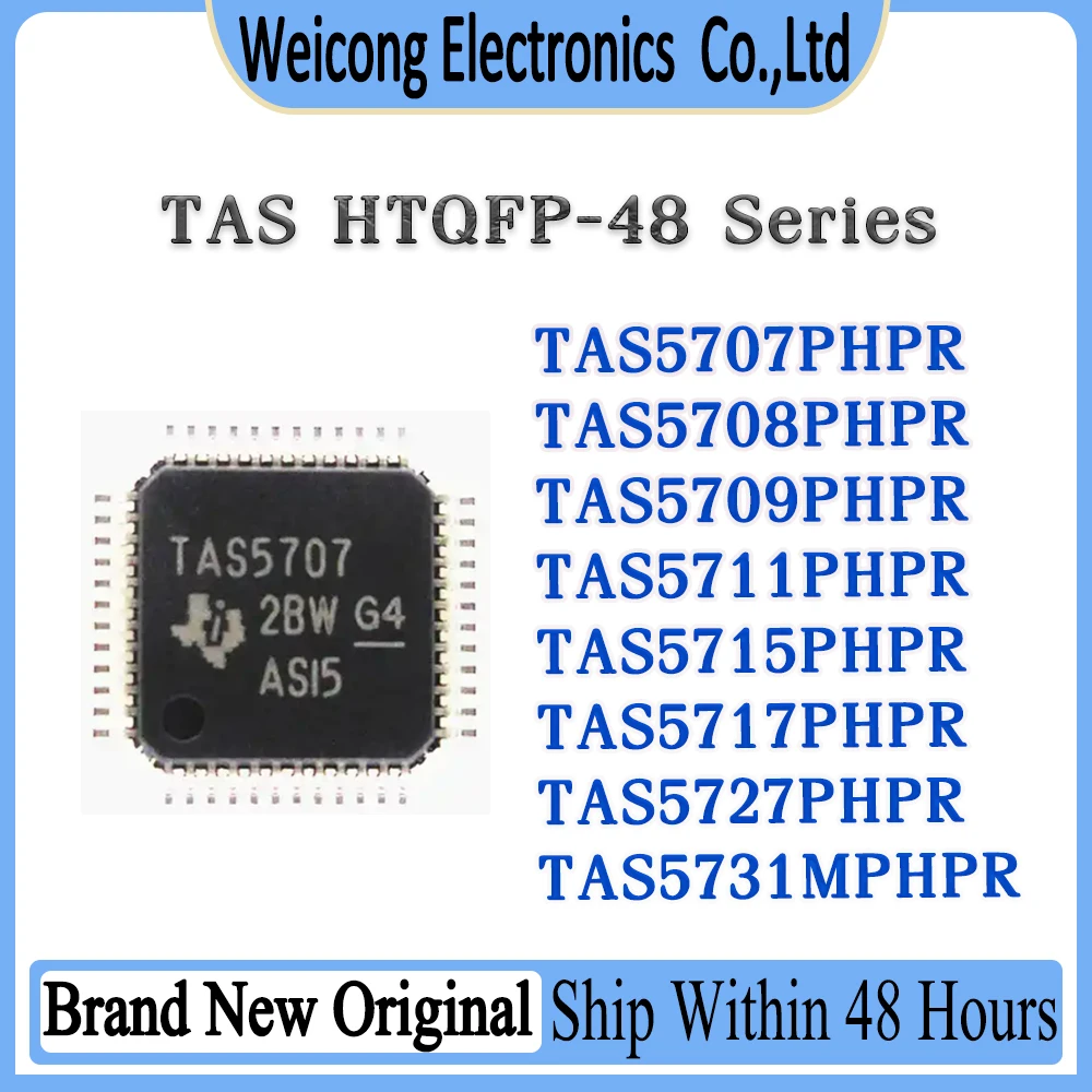 

TAS5707PHPR TAS5708PHPR TAS5709PHPR TAS5711PHPR TAS5715PHPR TAS5717PHPR TAS5727PHPR TAS5731MPHPR IC MCU Chip HTQFP-48