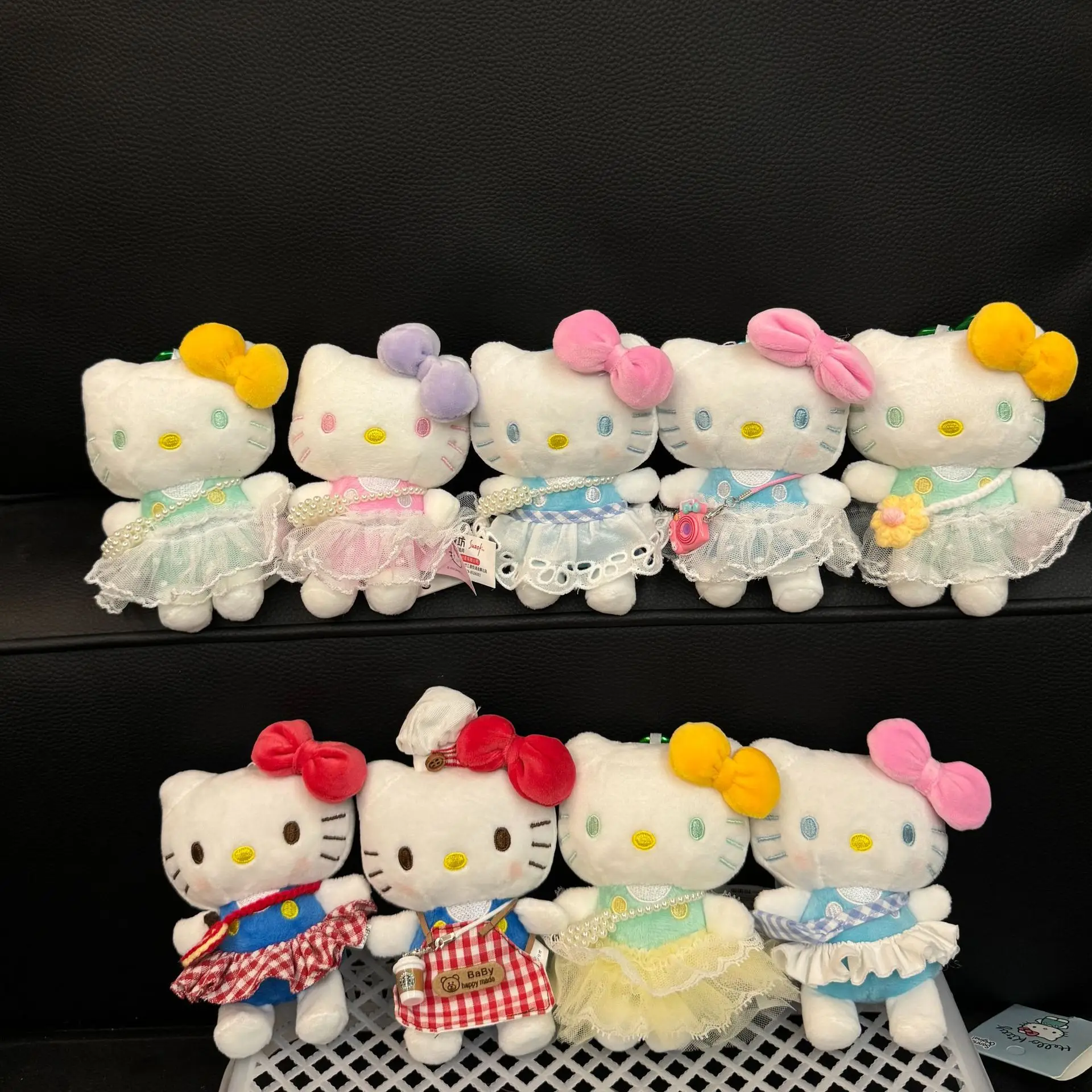 

Плюшевая кукла Hello Kitty, мультяшная аниме, милая кукла KT Cat, украшение для сумки, модный рюкзак, подвеска, детская кукла, праздничные подарки