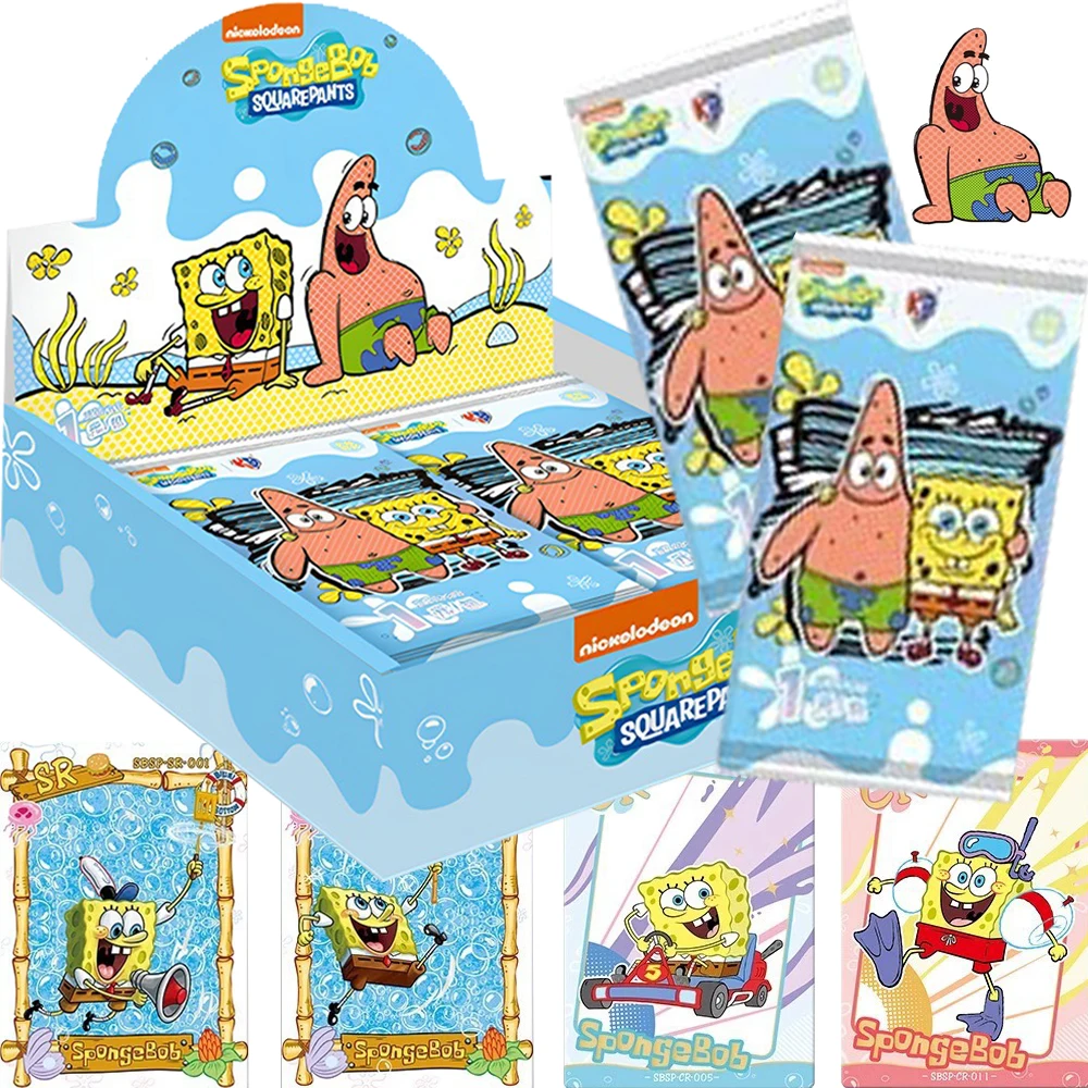 

KABAO Anime SpongeBob SquarePants Cards Patrick Star Squidward Tentacles Rare Crazy Passion Sports Games Cards Boys Girls Gifts