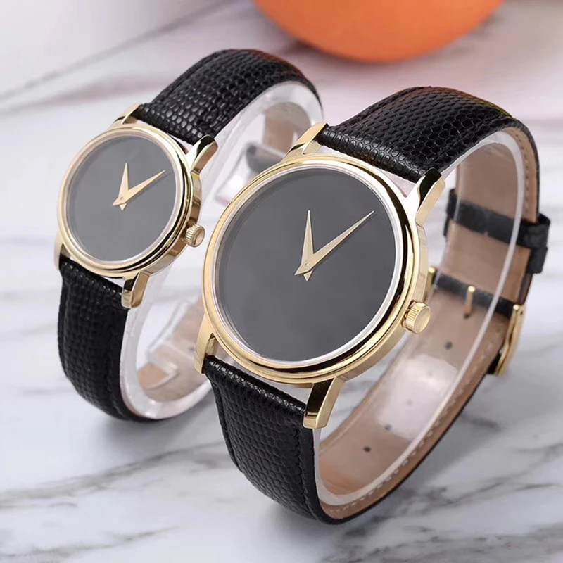 Fashion Brand Wrist Watches Man Woman Lover's 38mm 28mm Leather Strap Quartz Luxury Clock MV5