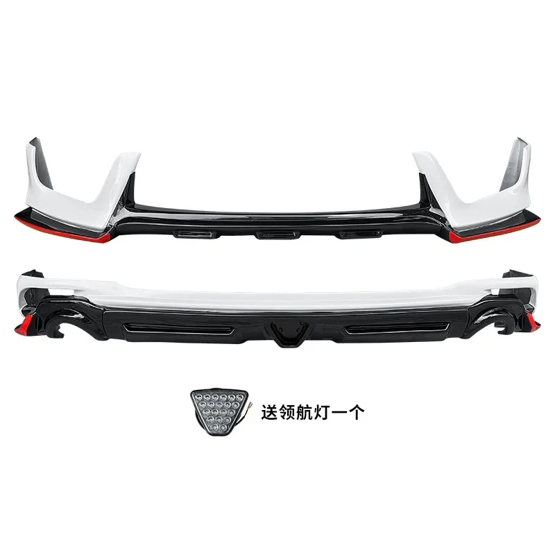 Body Kit for Honda CRV 2017-2020 Modified Sport Front Lip Rear Lip with Light Unpainted Car Spoiler Accessories