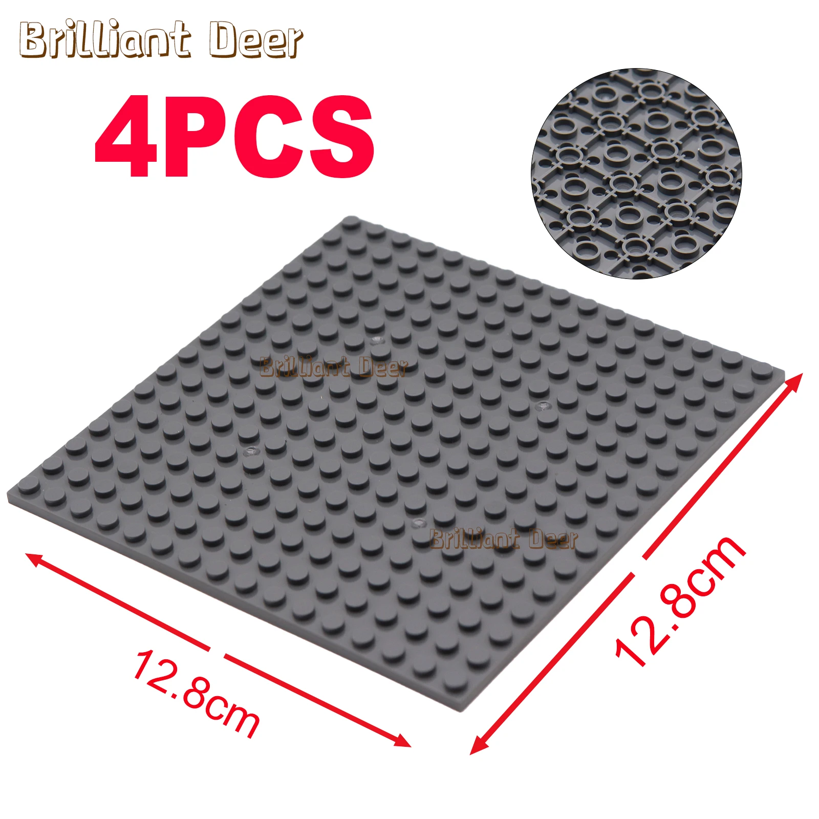 4PCS Dubbelzijdig 16X16 Dots Klassieke Grondplaat Bouwstenen Bricks Basisplaten DIY MOC Bouwstenen stad Bouw Speelgoed