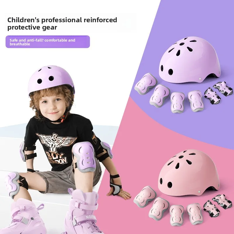

Children's Protective Gear Knee and Elbow Pads Outdoor Sports Roller Skating Cycling Anti Fall and Hip Protection Safety Helmet