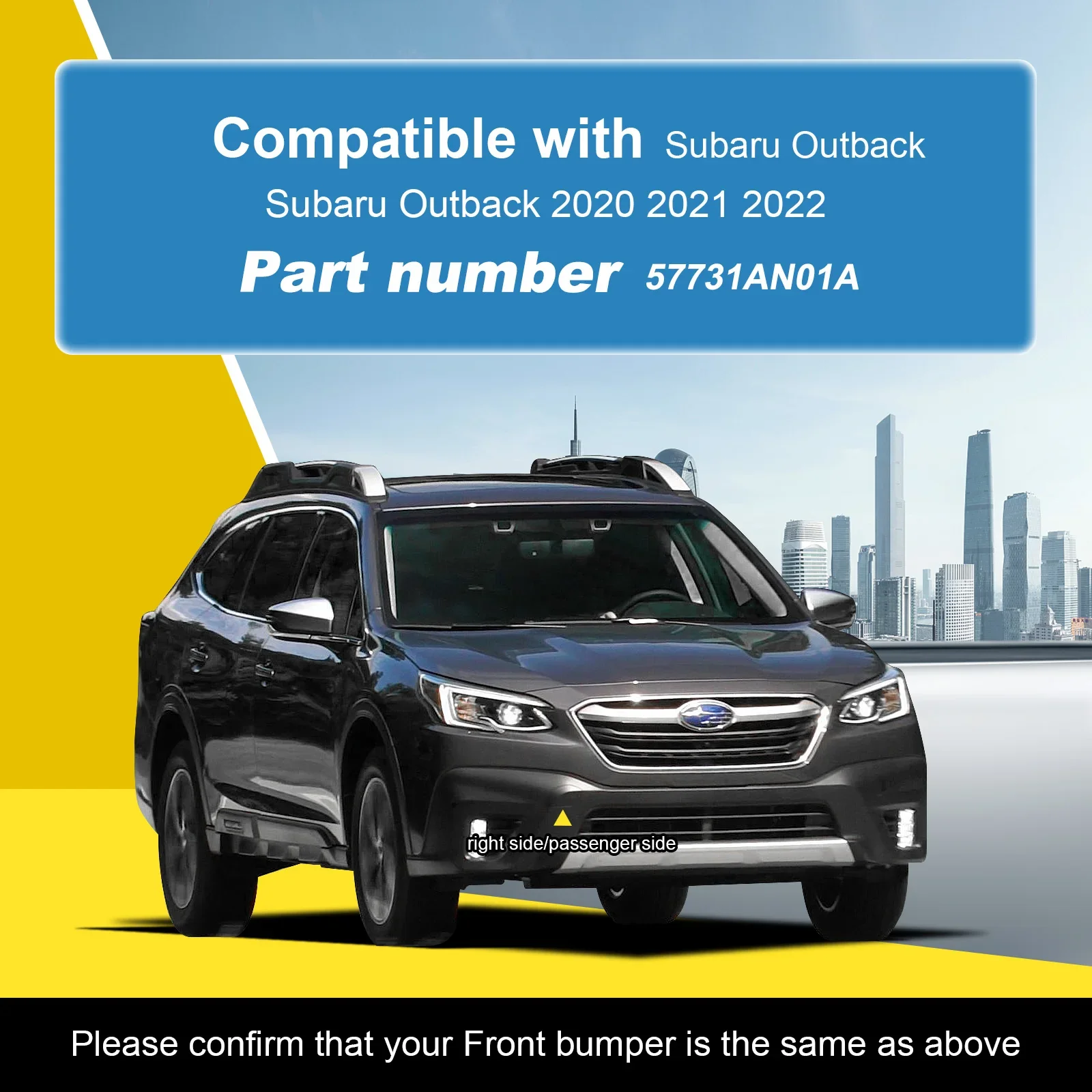 For Subaru Outback 2020 2021 2022 Front Bumper Tow Hook Towing Eye Cover Replacement OEM Part 57731AN01A