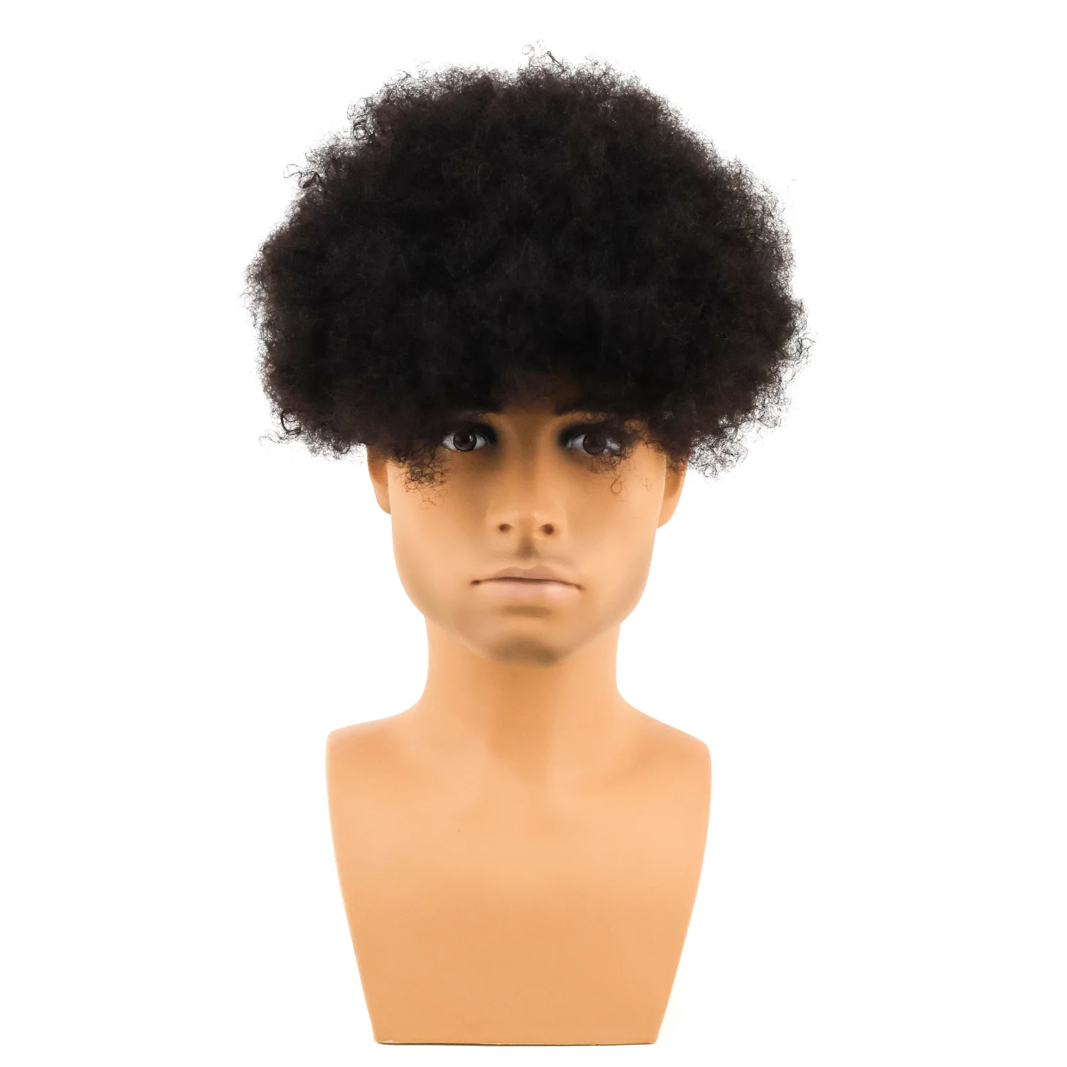 DESHI شعر مستعار على الطراز الأفرو للرجال أو توبر للنساء قطع شعر مصنوعة آليًا 100% أنظمة استبدال الشعر البشري الحقيقي #1