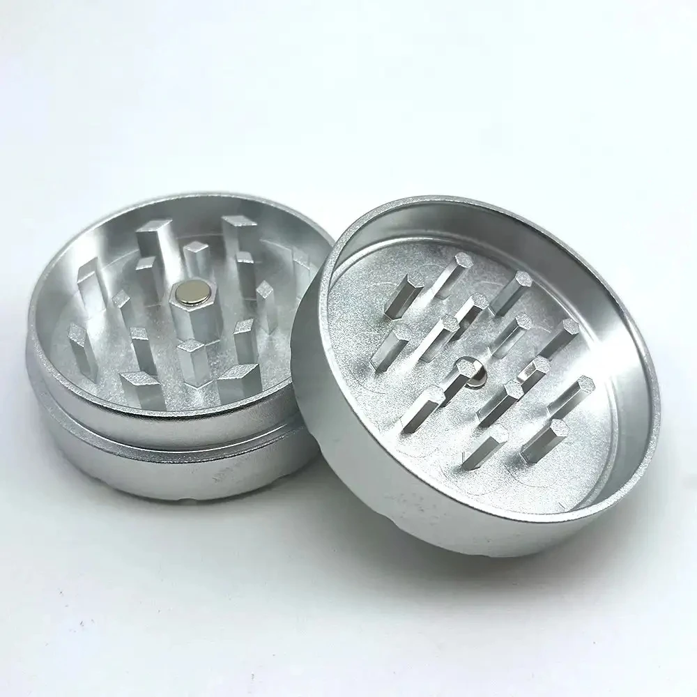 2-layer 50mm Herbal Tobacco Grinder Herb Metal Rolling Tray Kit Smoking Set Plastic Roller Maker Storage Tube