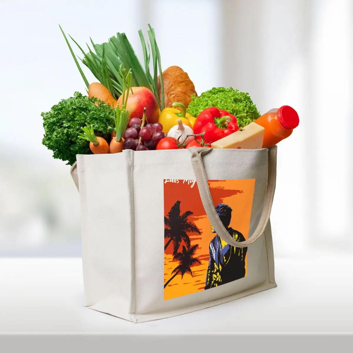 Luis Miguel Beach Tote Bag supermarket folding bag shopping trolley bag eco pack