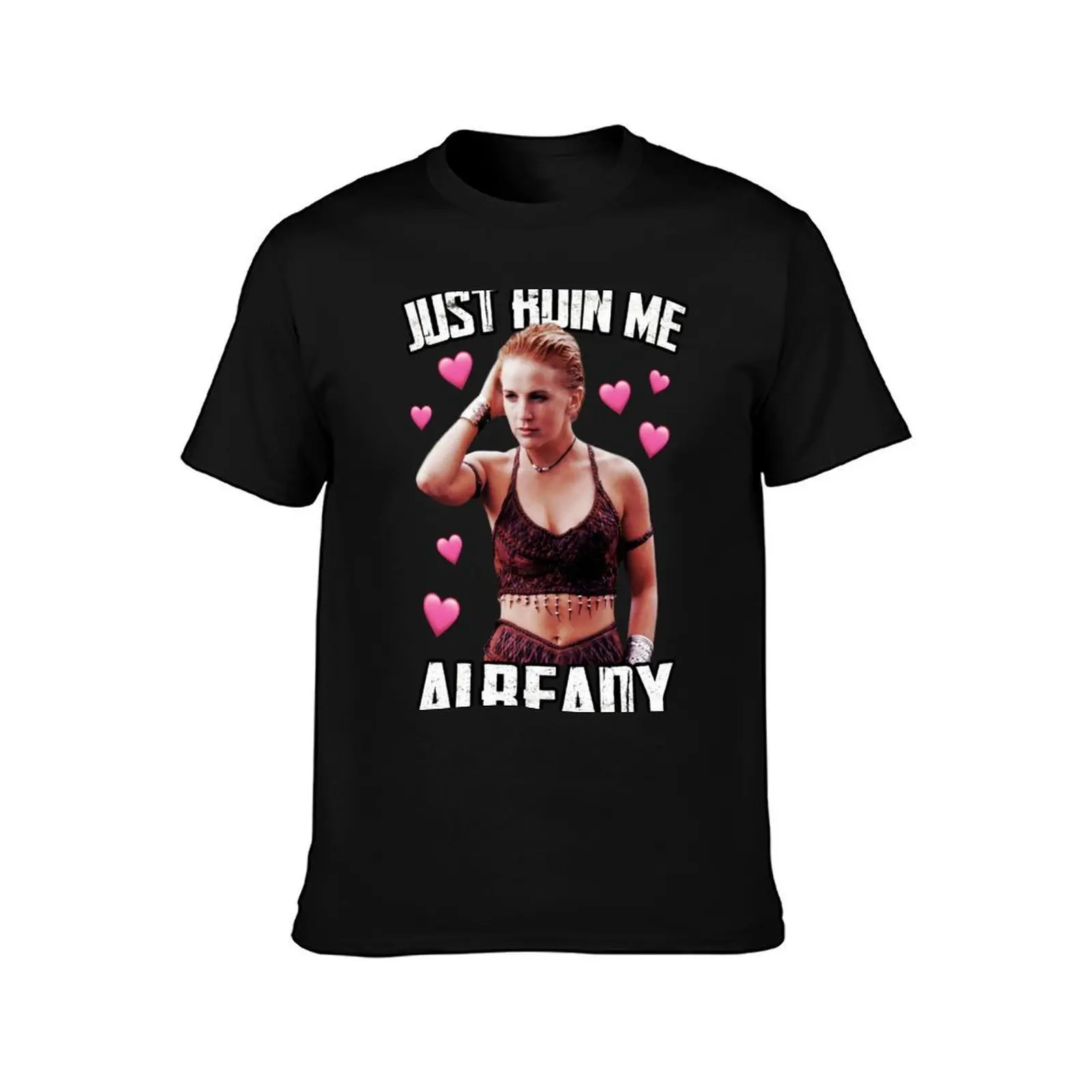 Gabrielle Just Ruin Me Already T-Shirt, Summer Casual Cotton Tee, Oversized Streetwear Tops, Vintage Graphic Print, 100% Cotton