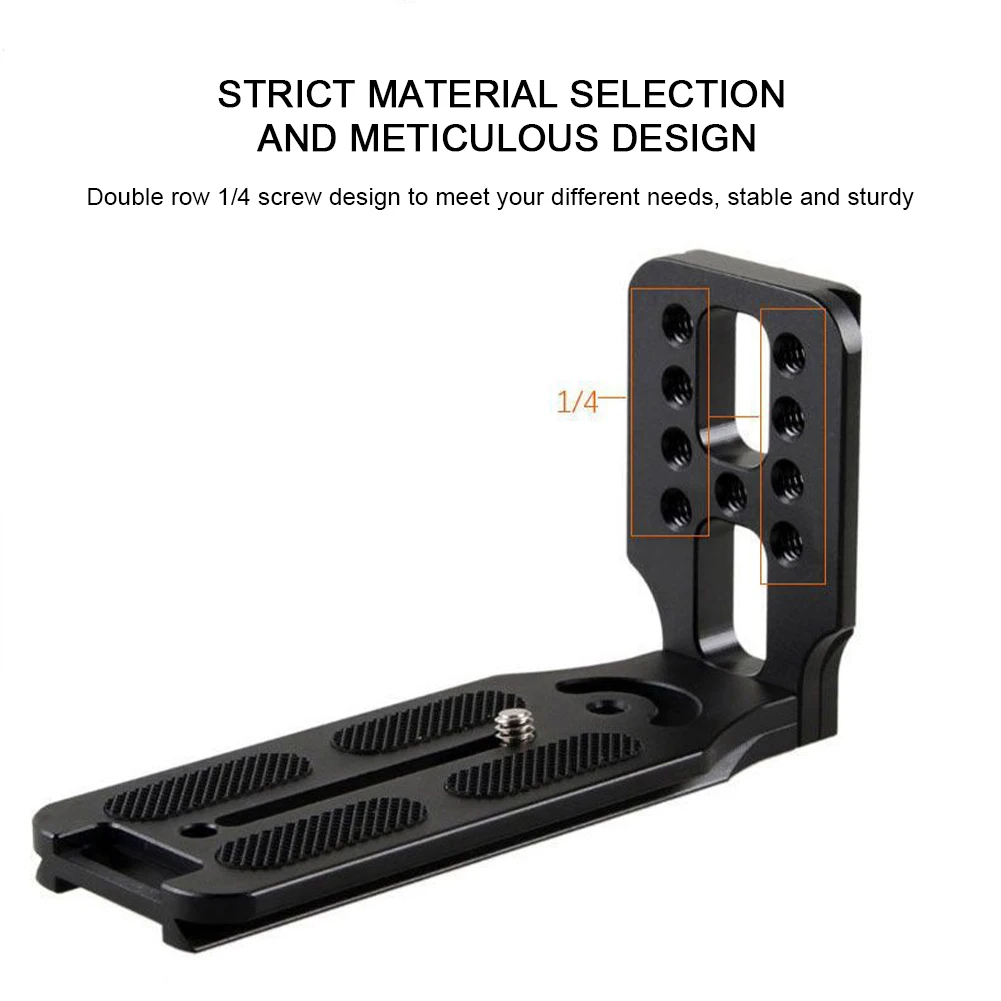 Universal Camera L Bracket Quick Release L Plate 1/4 Inch Screw Vertical Video Shooting Bracket for Canon Nikon Sony Fuji Camera
