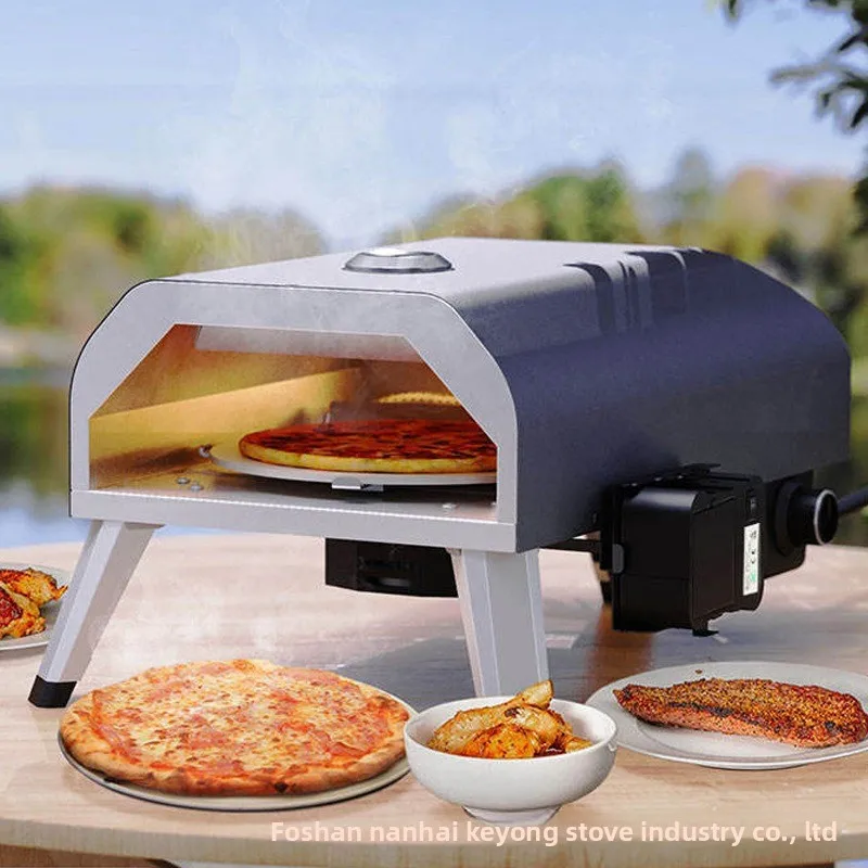 Inch Folding Gas Oven with Rotating Thermometer Commercial  Oven Pizza Stone Oven