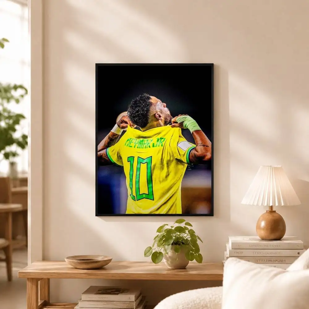 football superstar Neymar Jr  Poster High Quality Dorm Living Room Aesthetic Wall Decoration Painting Stickers Gift