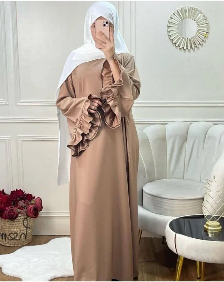 Eid Mubarak Djellaba Robe Femme Musulmane Longue Vestidos Largo Marocain Caftan Gulf Jalabiya Muslim Women Dress Kaftan Ramadan