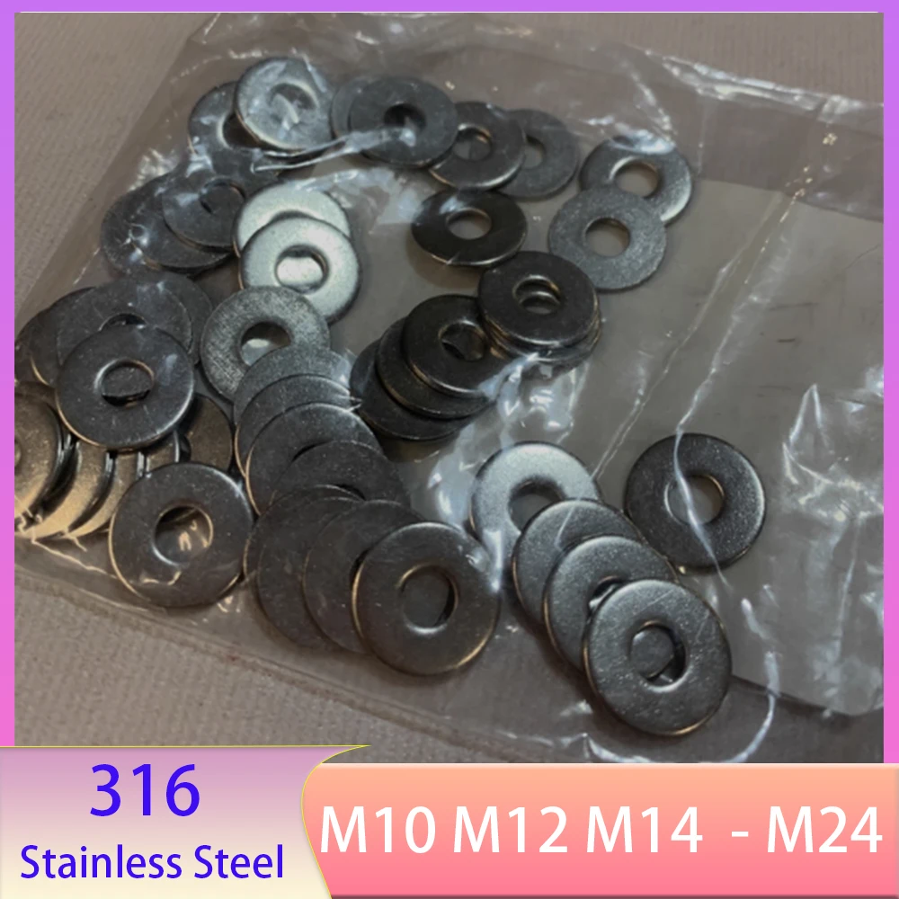 M10 M12 M14 M16 M18 M20 M22 M24 316 Stainless Steel Thickening Sealing Flat Washer Large Size Over Wider Flat Washer Gasket