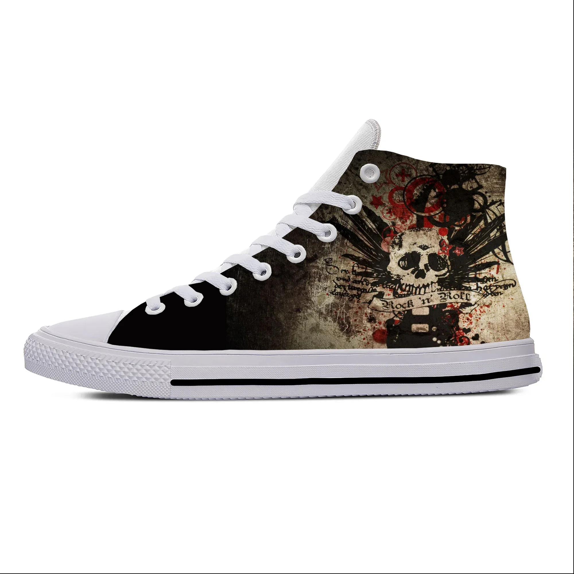 Rock N Roll-zapatillas de deporte ligeras para hombre y mujer, zapatos informales a la moda, con suela alta, transpirables, para cantante de música y guitarra