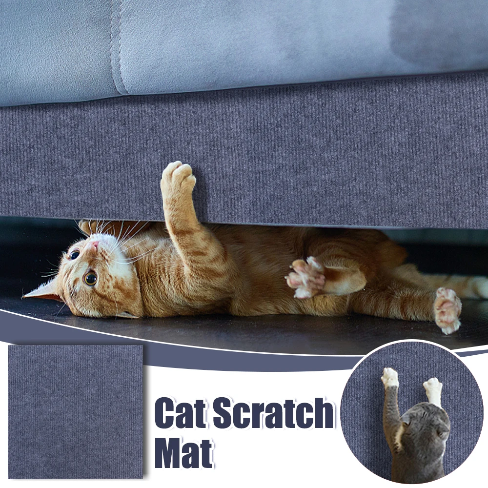 Couch Cat Scratching Mat Sofa Protection with Self-Adhesive Trimmable Pet Cat Paws Post Carpet Furniture Wall Stickers 11.8inch