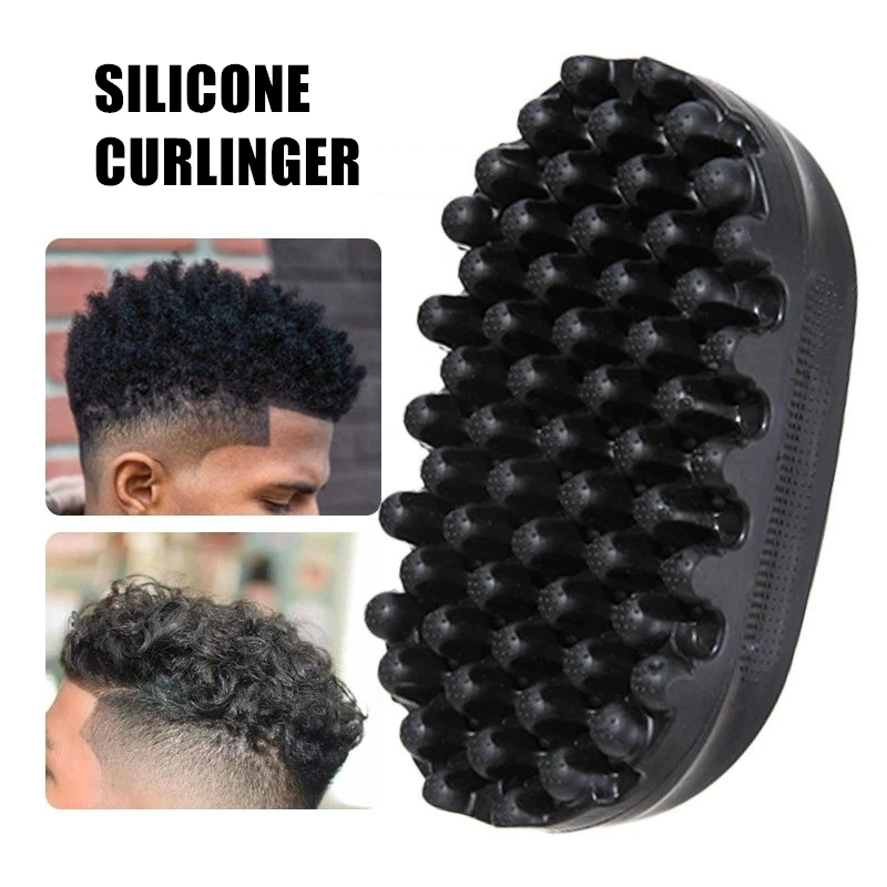 Silicone Magic Twist Hair Brush – Portable, Easy to Clean, Durable Unisex Styling Comb for Curly, Coily & Normal Hair, Barber &