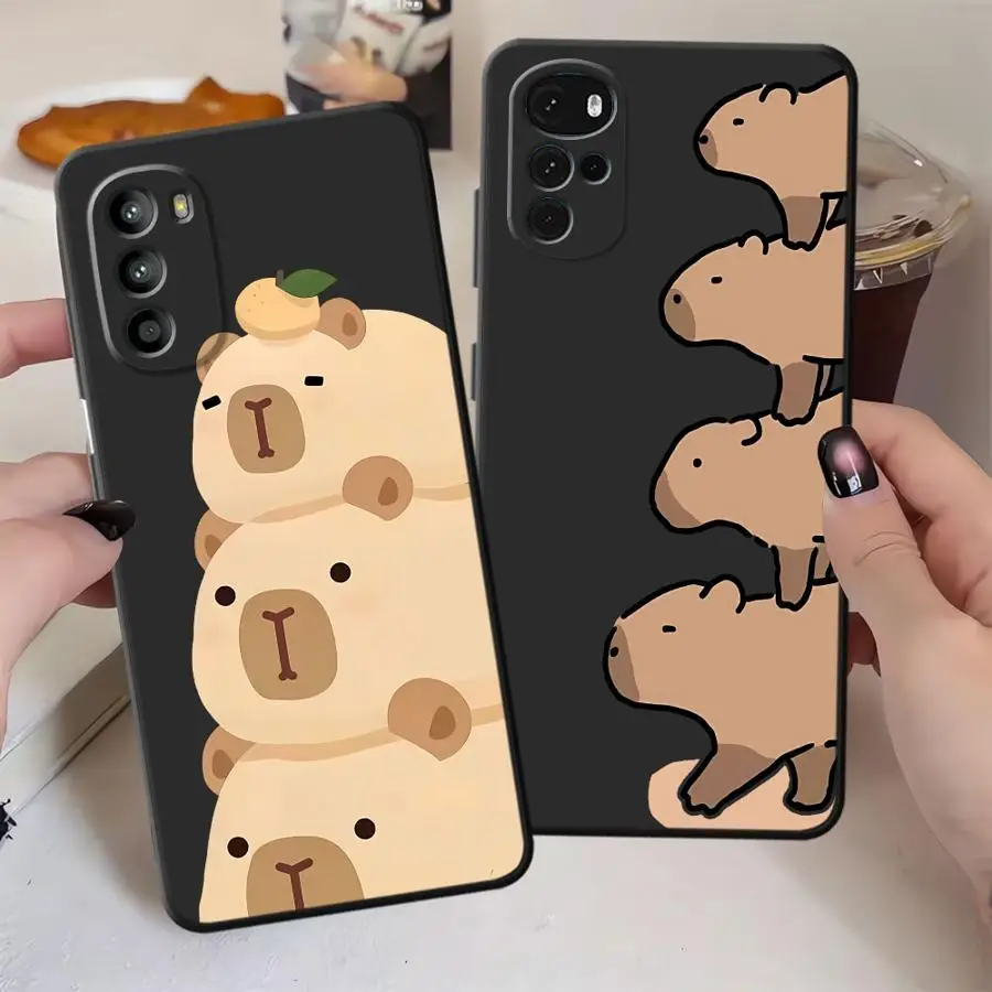 Case for Moto Edge 20 30 S30 Pro X30 Pro Soft Back Phone Cover Cute Capybara view 3