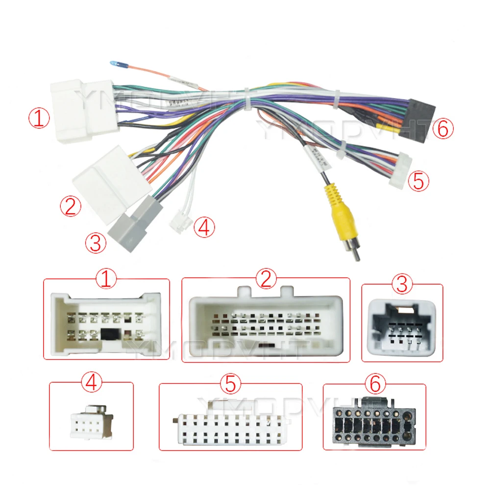 Car Radio Canbus Box Decoder Power Cable for Renault Captur/Clio/Dacia 2017 16pin Power Wiring Harness Multimedia