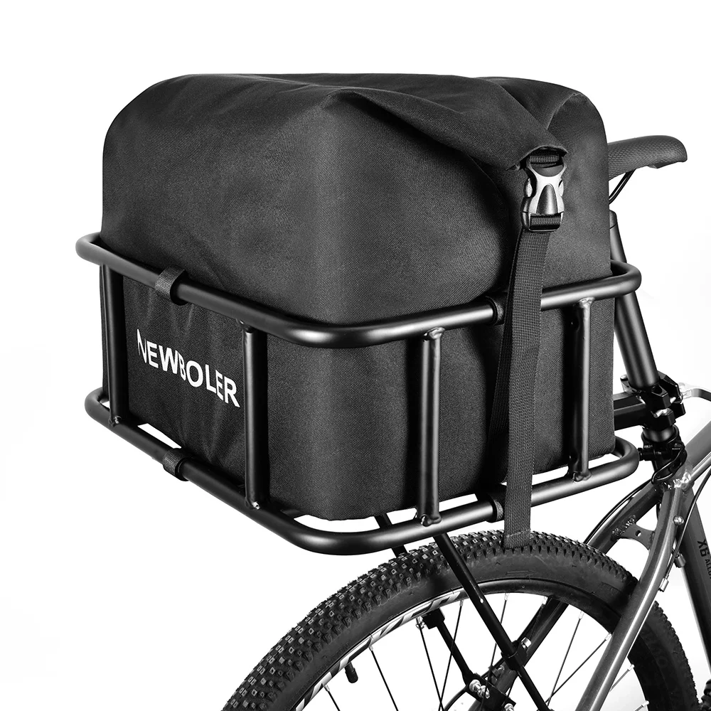 AliExpress NONE E-Bike Basket With Large Rear Bike Rack Basket For Bike Heavy Duty Metal Rear Bicycle Basket Perfect Mount for Electric Bike
