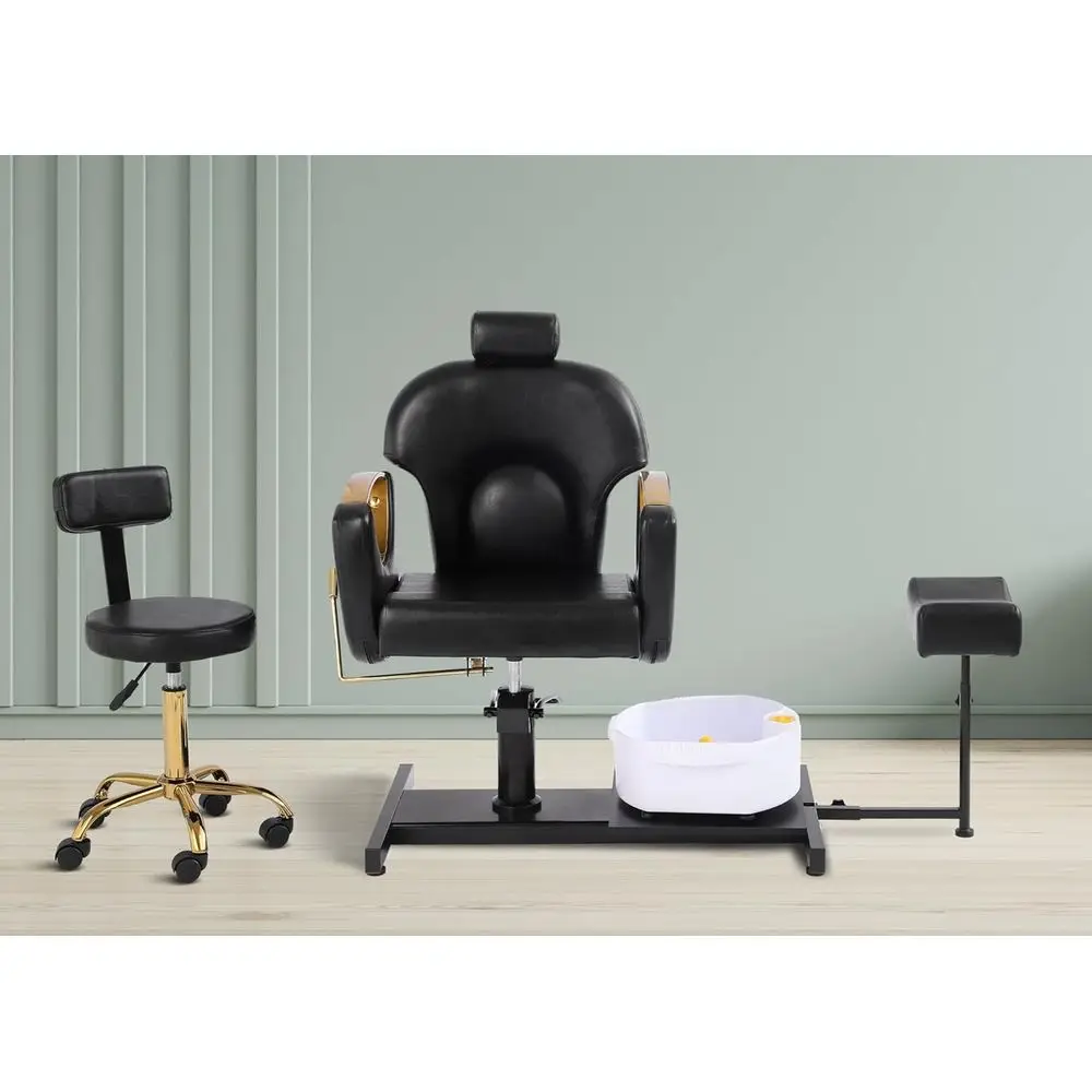 كرسي باديكير مع مقعد دوار 360 درجة، محطة باديكير قابلة للتعديل للرفع الهيدروليكي، كرسي باديكير هيدروليكي مع