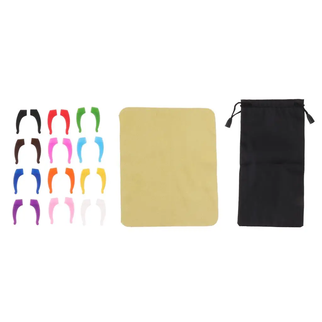 12 Pairs Silicone Anti Slip Hooks Holder for Eyeglasses Glass