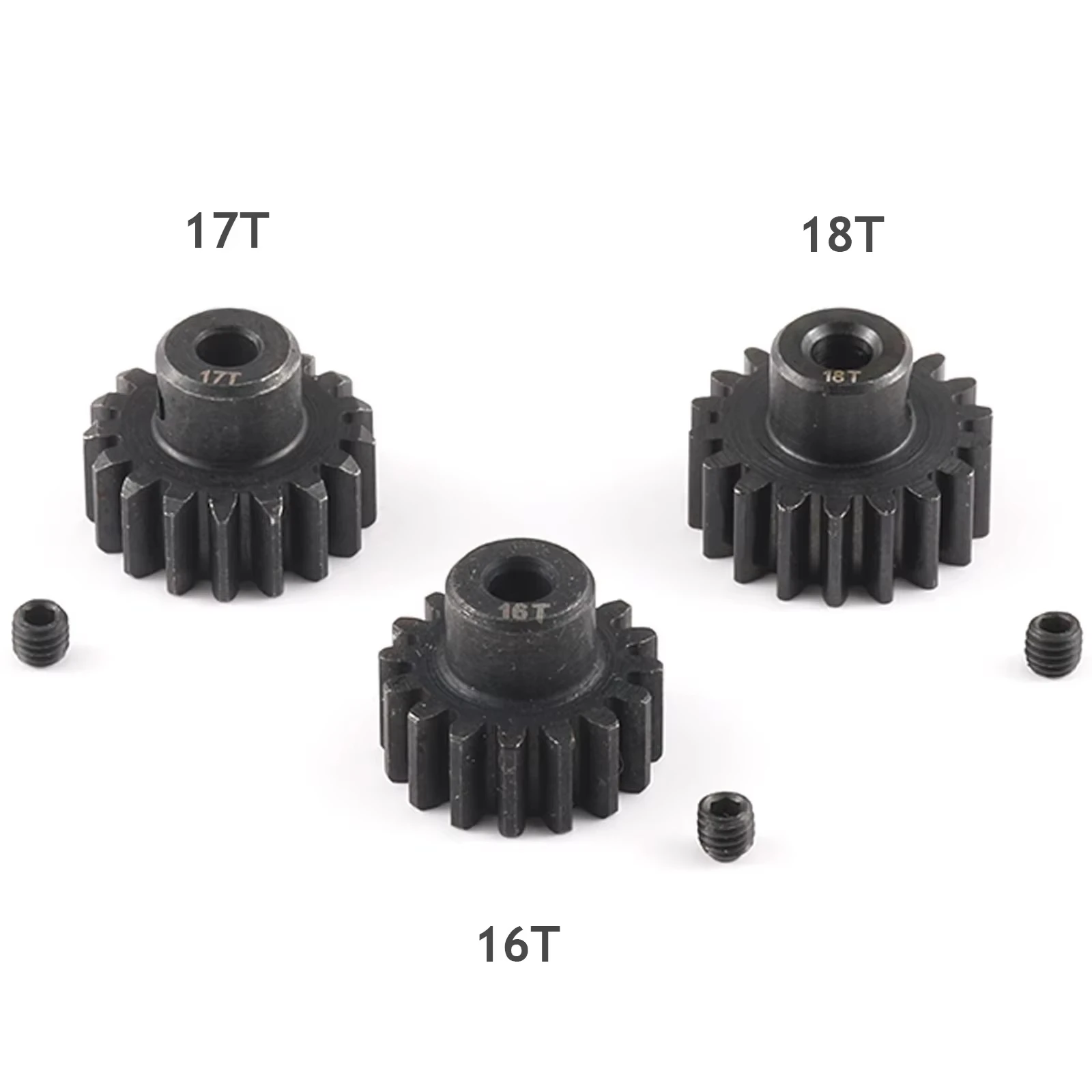 M0.8 3.175mm Gehärteter Stahl Metallzahnrad 10T 11T 12T 13T 14T 15T 16T 17T 18T 19T 20T 21T Motorgetriebe für 1/10 RC Auto Upgrade-Modifikation