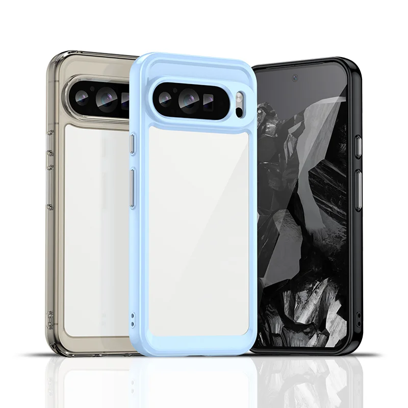 Transparent Colorful TPU Case for Google Pixel 9 Pro XL 8A 8 Pro Protective Cover Clear Fundas Coque Capa