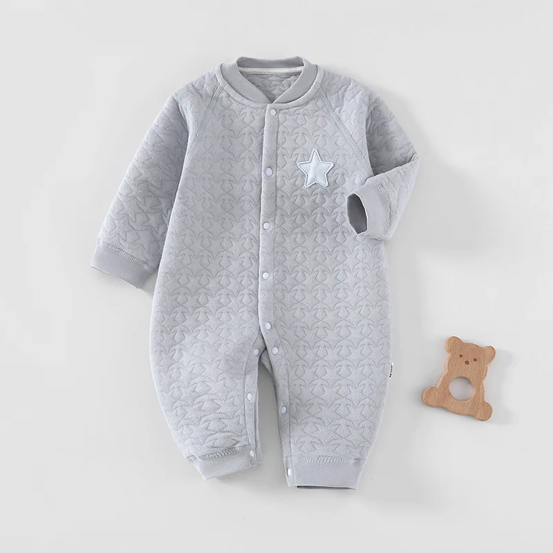 Autumn Infant Newborn Bodysuit Star Print Long Sleeve Romper for 0-2Y Baby Girls Boys Soft Cotton One Piece Clothes