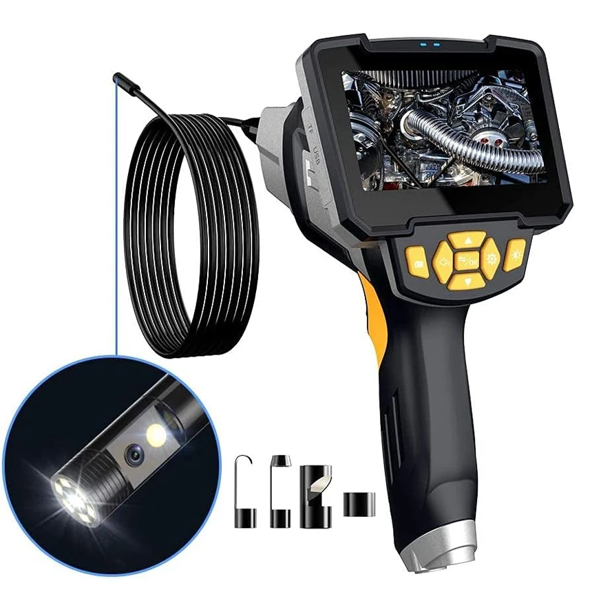 

Borescope Inspection Camera,Dual Lens Endoscope Camera with Light,4.3'' IPS Screen,1080P HD Inspection Camera,IP67 Waterproof Pl