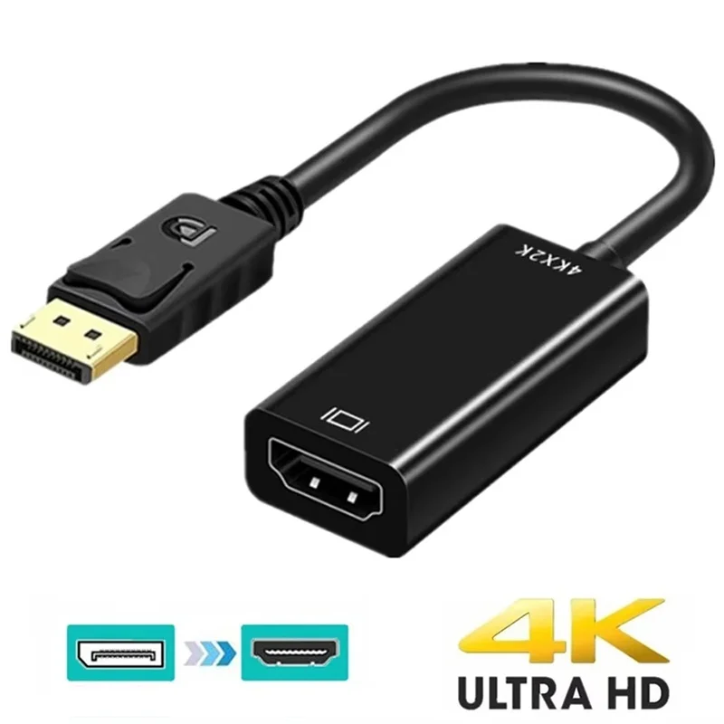 4K DP To HDMI-compatible Cable Display Port To HDTV Adapter DP Male To HDTV Female Converter For Laptop PC Projector Accessories