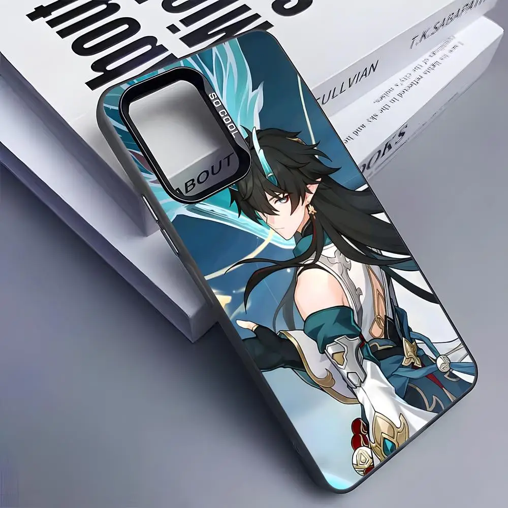 HSR Dan Heng Phone Case for Samsung Galaxy S26 S25 S24 S23 S22 S21 S20 Note20 Plus Ultra Colorful Silver Cover
