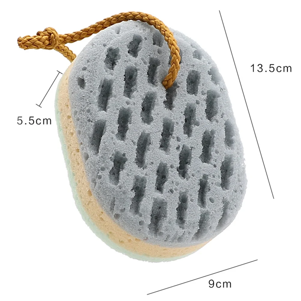 2PCS Bath Sponge Exfoliator Skin-Friendly Shower Sponges Scrubbers Bathing Tools for Bathroom