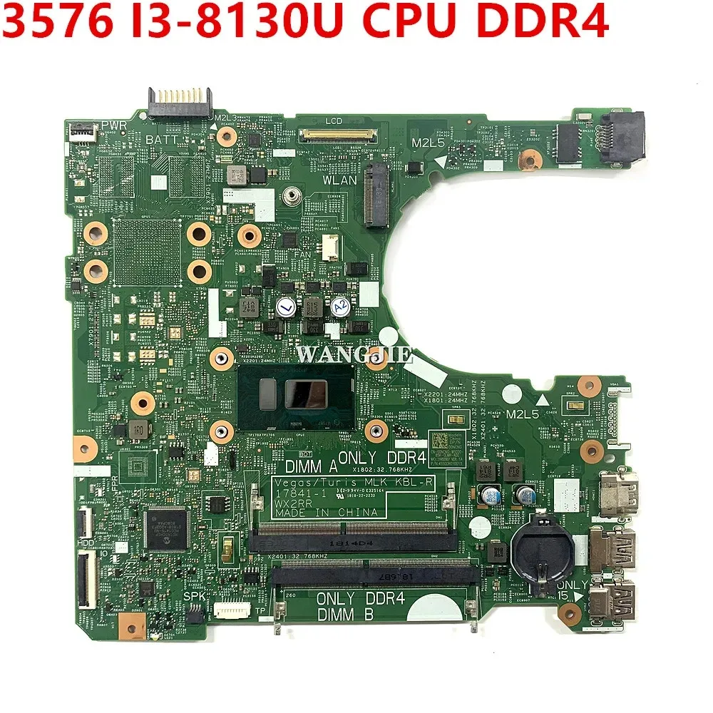 

For Dell Inspiron 3576 Laptop Motherboard CN-00NCNG 00NCNG 0NCNG With I3-8130U CPU DDR4 17841-1 100% Working