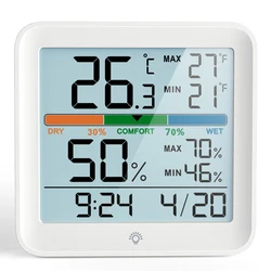 LCD Digital Thermometer Hygrometer Electronic Home Indoor Temperature Humidity Meter Sensor Gauge Temperature Monitor