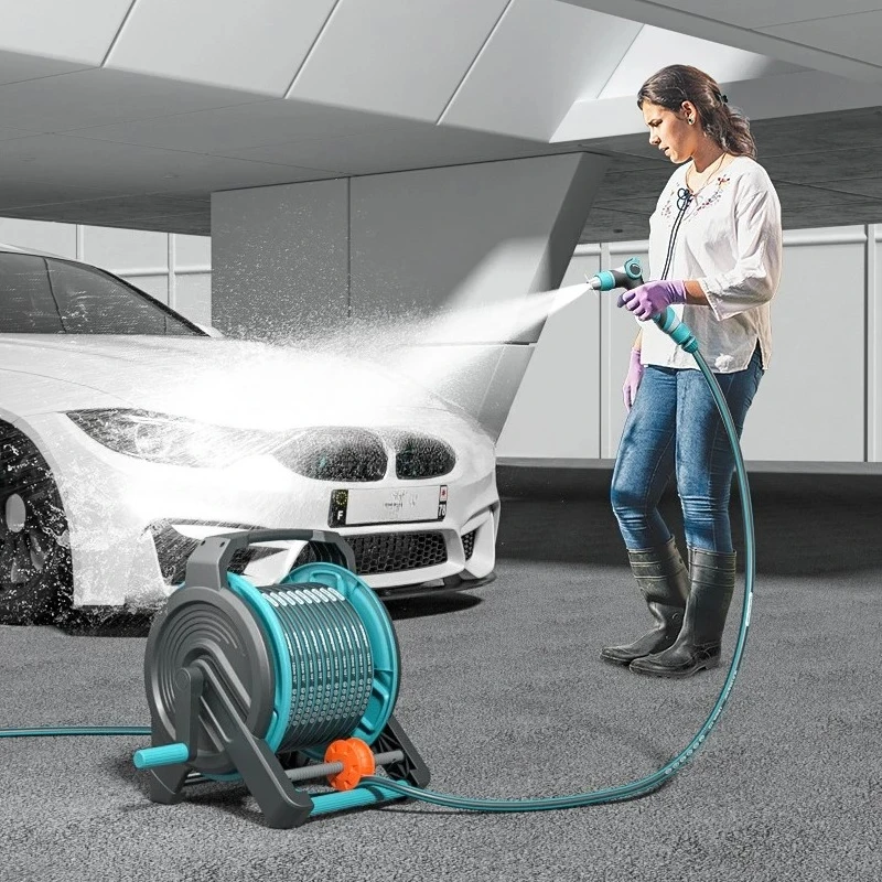 

Водяной пистолет высокого давления 10-40 м, набор тележек для водопроводных труб, катушка для труб для мойки автомобилей, инструмент для чистки автомобиля, насадка для промывки сада