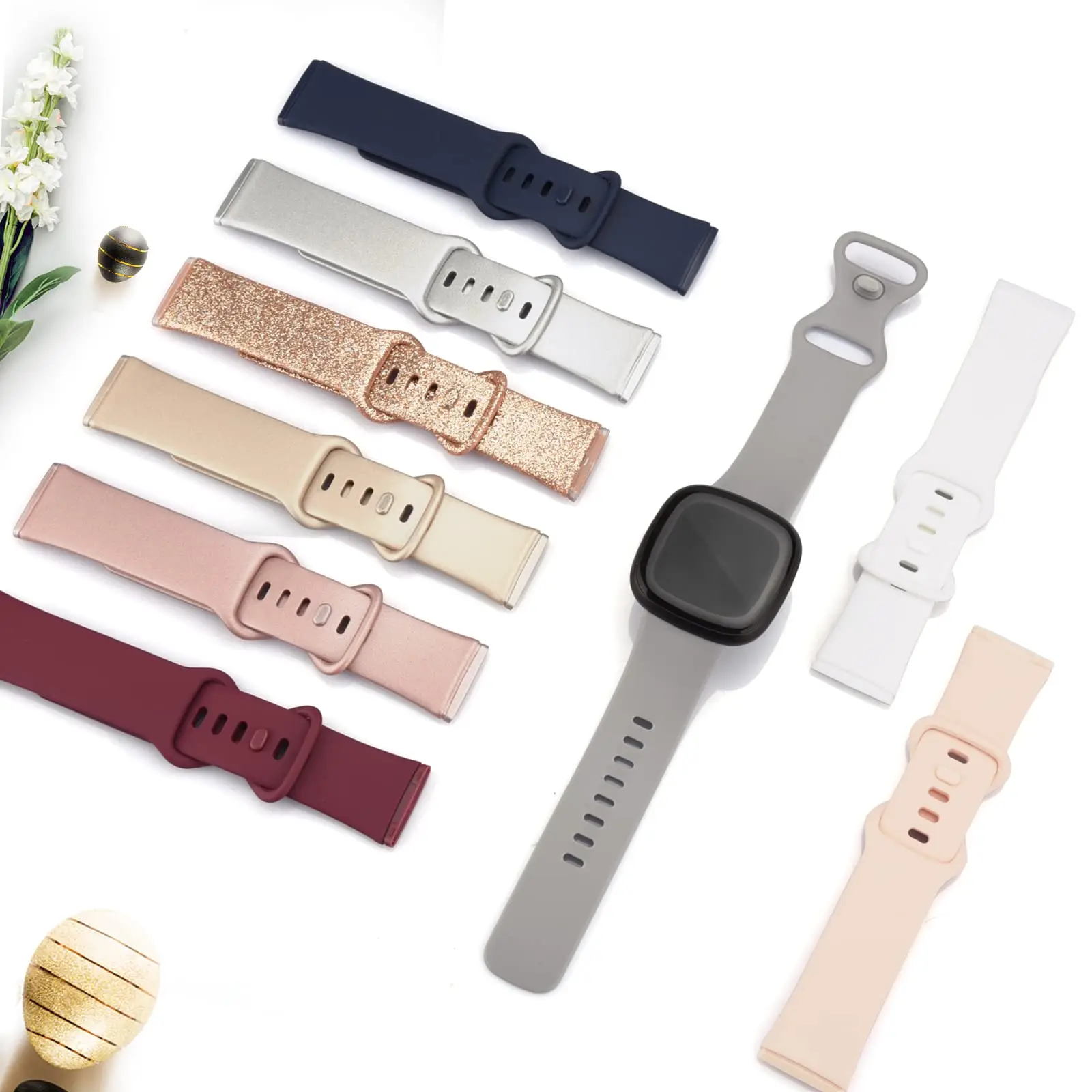 Kolorowy pasek na rękę bransoletka do Fitbit Versa 4 pasek do zegarka z miękkim paskiem Correa dla Fit bit Sense2 Versa 3 paski do zegarków akcesoria