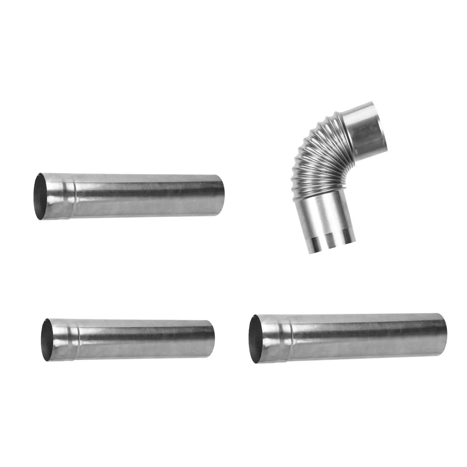 Portable Wood Stove Chimney Tube Stainless Steel Flue Pipe Outdoor Camping Tent Heater Adapter for Fire Place
