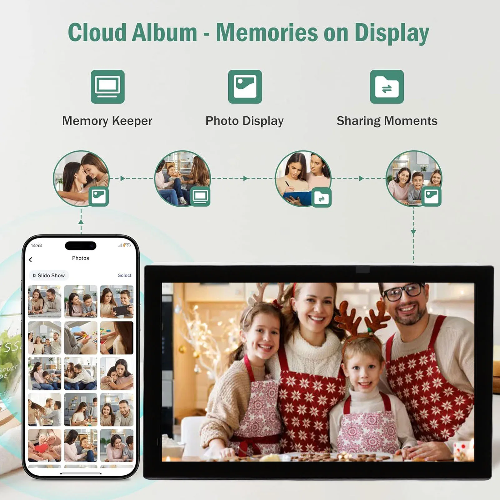 21.5 Inch Touchscreen Interactive Digital Calendar Wall Desk Electronic Chore Chart Weekly Monthly Planner with APP 32GB