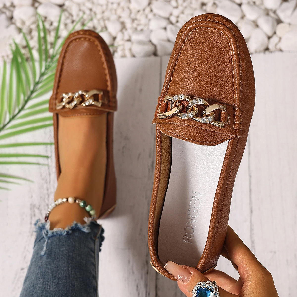 

Женские лоферы на плоской подошве, весенние повседневные слипоны Мэри Джейн, модная обувь, женские кроссовки на плоской подошве с круглым носком, однотонные женские кроссовки на мягкой подошве